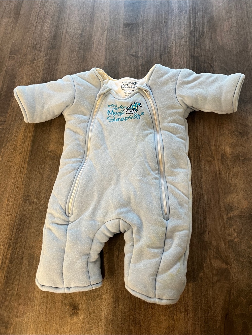 Baby Merlin's Magic Sleepsuit - Light Blue Small 3-6M